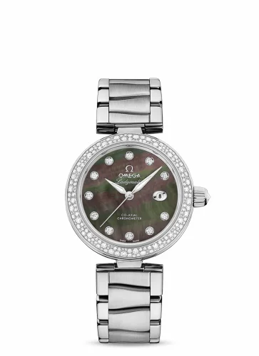 Omega LadyMatic Co-Axial 34 Stainless Steel / Diamond / Brown MOP / Bracelet 425.35.34.20.57.004 (42535342057004)